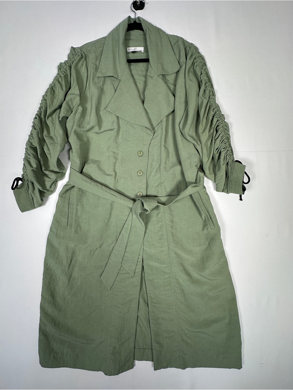 Melow Gaugin Lightweight Trench Coat Matcha Green Size S/M Made in Canada